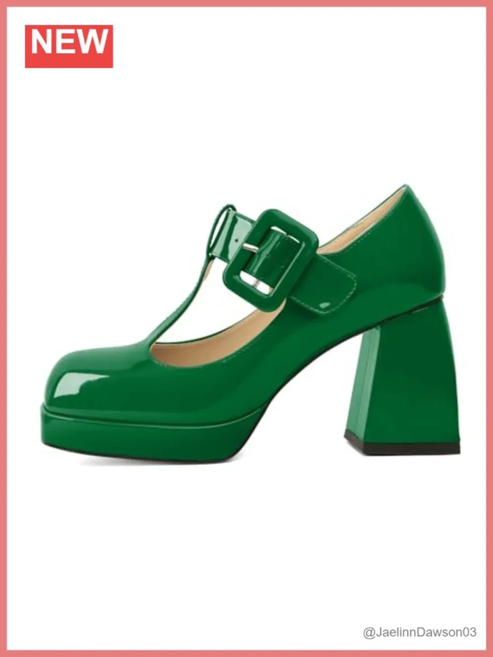 Women's Chunky Heel Platform Mary Jane Pumps Square Toe Microfiber Dress Shoes